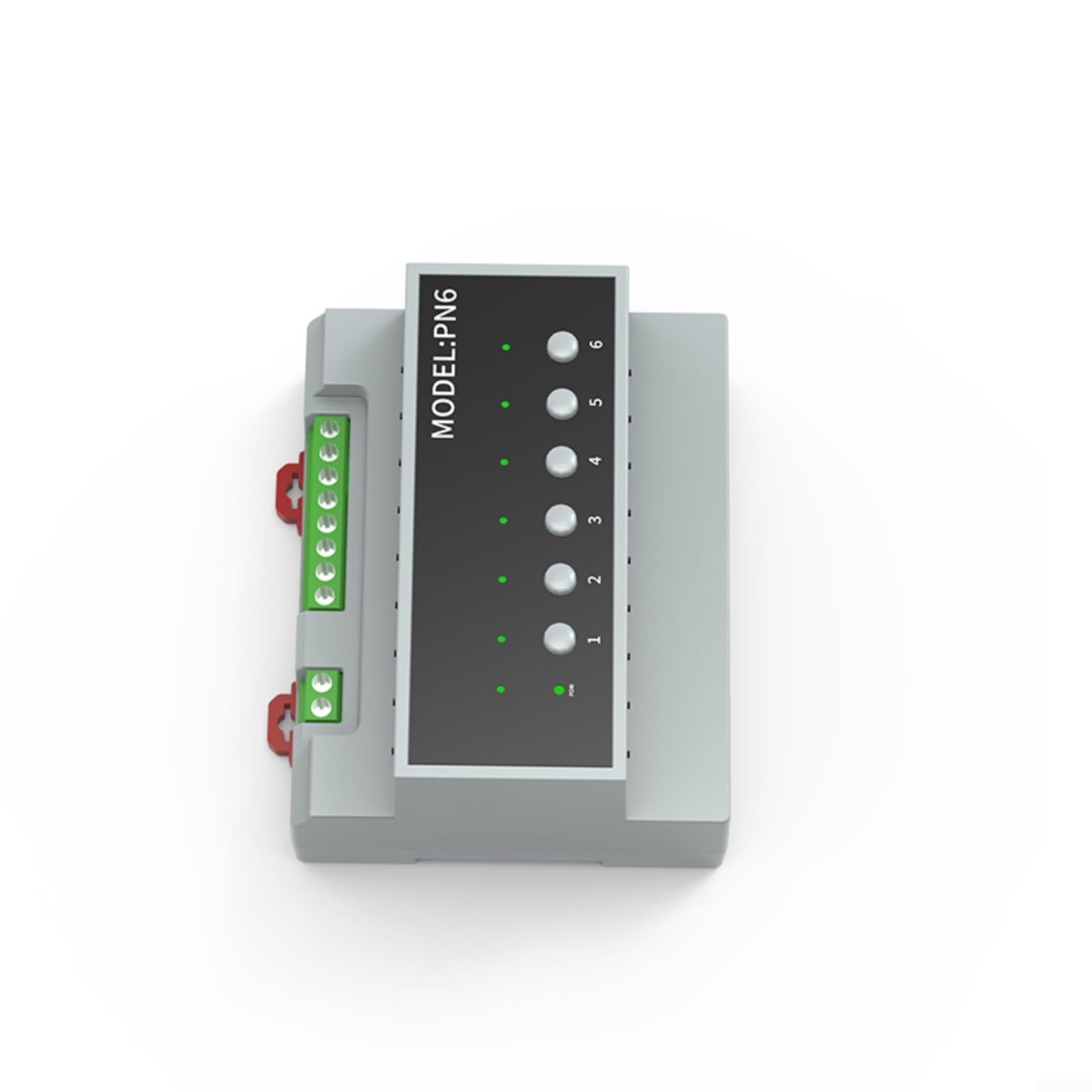 Modulo interruttore relè WiFi intelligente a 6 canali, controller multi-dispositivo 16A con indicatori LED e pulsanti manuali per domotica (antenna wifi Ex)
