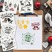 Koogel 20 Pcs Christmas Stencils, Holiday Stencils Merry Christmas Stencil Christmas Word Stencils for Painting Christmas Snowflakes Snowmen for Planner Diary Card DIY Drawing 5X5inch