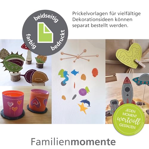 Familienmomente Sparpaket 10 Prickelfilz Unterlagen 20x14,5x1 cm anthrazit, stabile Qualität, für Kinder geeignet, zum Prickeln und Filzen