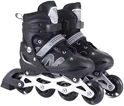 Patins Roller Inline Ajustável Com Luz De Led