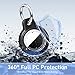 MOLOSLEEVE Waterproof Holder for Apple for AirTag 1st & 2nd Generation, [Shockproof][Scratch-Resistant] Simple for Tag Case with Keychain Accessories Suitable for Tracking, Bags, Luggage, Black