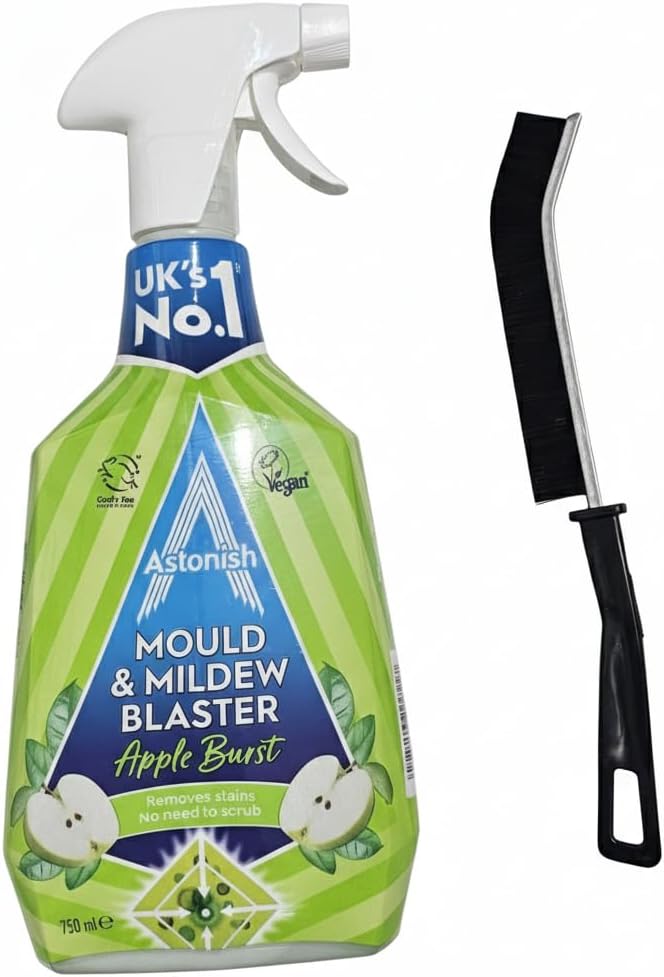 Mould & Mildew Cleaning Bundle – Includes Astonish Mould & Mildew Blaster Spray 750ml with Crevice Gap Cleaning Brush | DSS Essentials