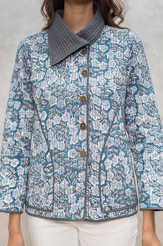 Image of Cotton Quilted Jacket for Winter | Warm Lightweight, Soft Quilted Reversible, Casual Jackets for Women | Stylish Cotton Outerwear | Breathable & Comfortable