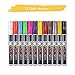 Homarden Liquid Chalk Markers - 12 Washable Colors, Fine Tip Chalk Pens (3mm), Wet Erase Markers for Blackboard, Glass, Window, Chalkboard Signs, Car - Reversible Tip & Chalkboard Stickers