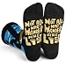 Lavley Not all Who Wander Are Lost Bigfoot Socks - Fun Sasquatch Gift for Outdoorsy Men and Women - One Size