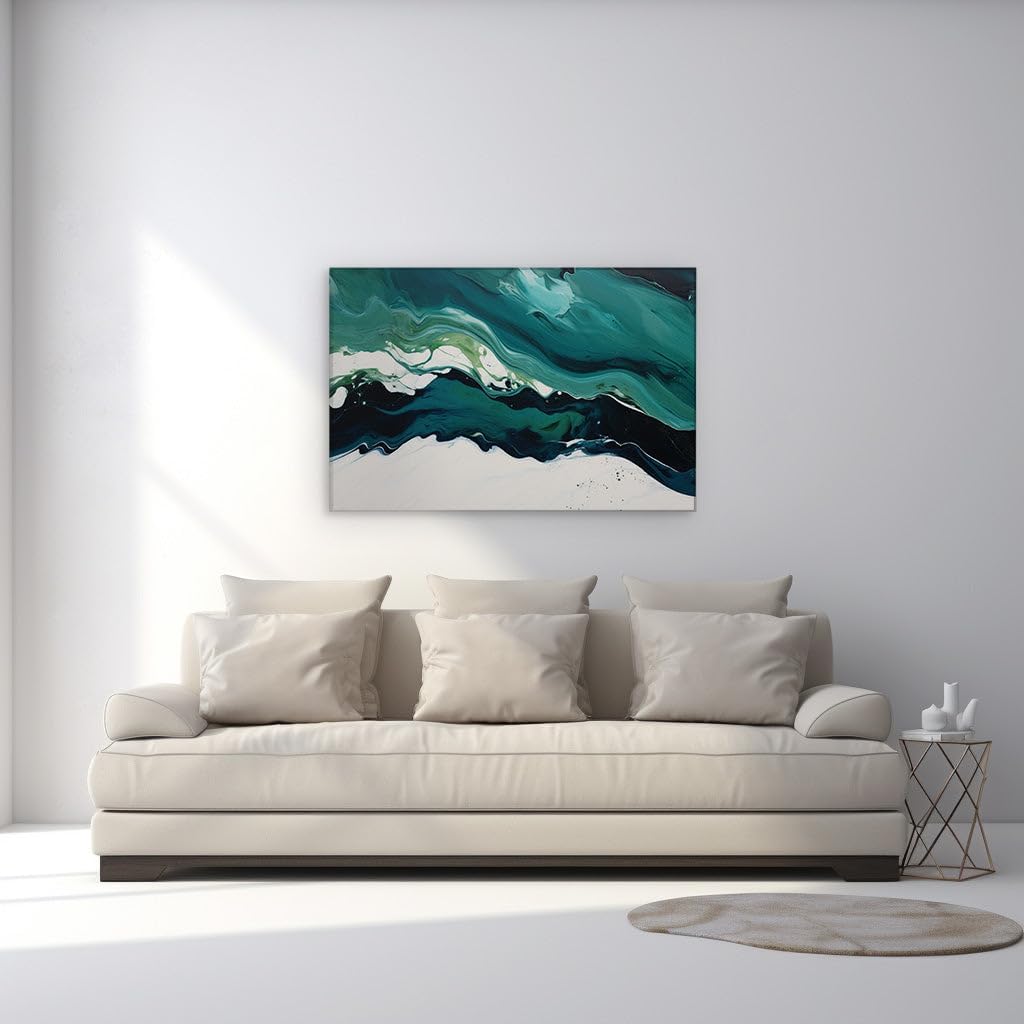 Canvas for Living room. Rivers of Color: Exploring Movement and Depth in Abstract Art, 27 x 18 inch Canvas Wall Art - Contemporary Masterpieces - Modern Home Decor - 69x46 cm (27x18 inch)