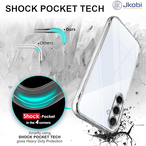 Image of Jkobi Back Cover for Samsung Galaxy A55 5G (Silicone Clear Shockproof Case with Camera Protection | Soft and Flexible | Transparent)