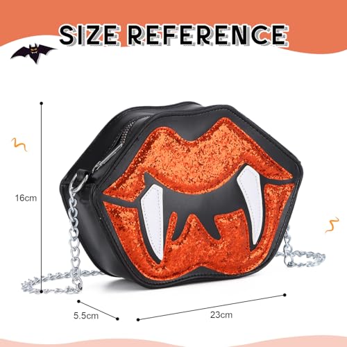Oweisong Novelty Halloween Purse for Women Fun Shaped Lip Shoulder Bag Devil Handbag Ghost Crossbody Bag2