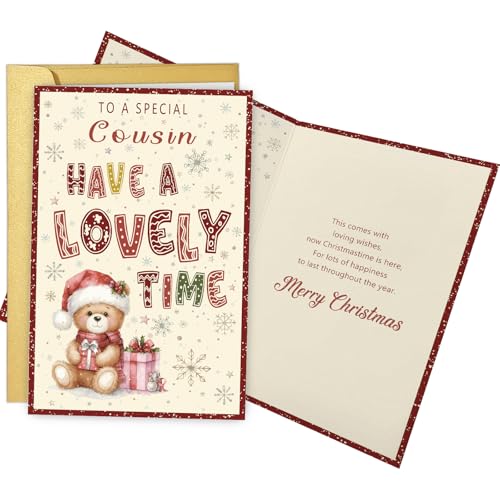 Spercy Lovely Cousin Christmas Card from Sister BrotherAƂ̃[NX}XJ[hAނƔޏ̂߂̂킢NX}XJ[h