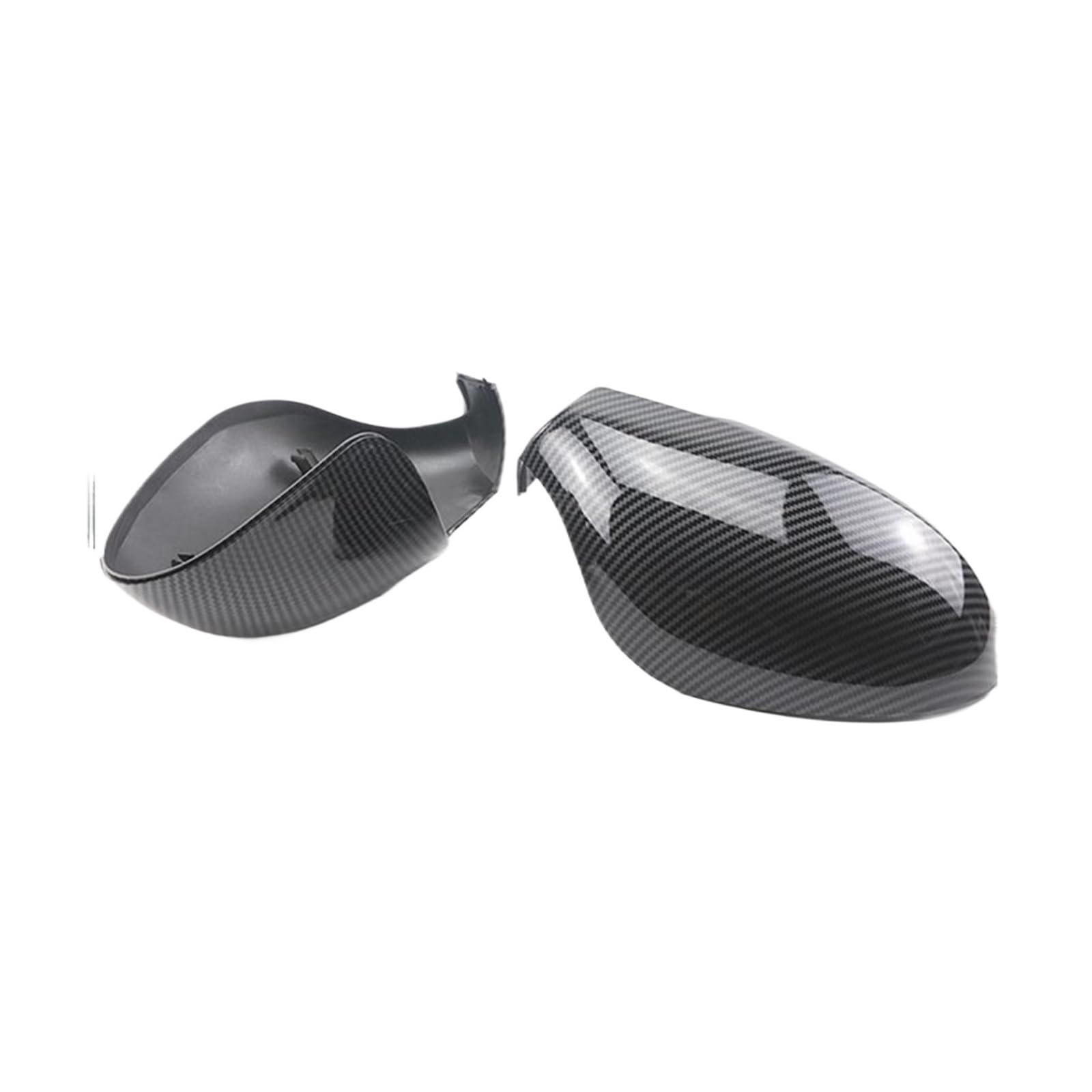 FVYRH 1 Pair Car Rearview Mirror Housing Rearview Door Wing Side Mirror Cover with Tool Compatible with SEAT Ibiza MK3 6L 2002-2008(Carbon Fiber Pattern)