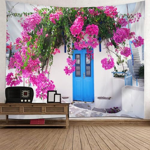 Tapiz nórdico de flores de 150x150 cm para decorar la pared de tu dormitorio principal o infantil