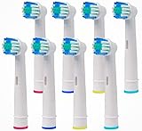 8 Pack Toothbrush Heads for Oral-B Braun Electric Toothbrushes, Family Pack, Precision Clean Replacement Toothbrush Head by Dentia - Image 1