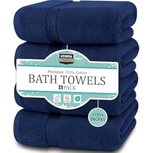 Utopia Towels 4 Pack Premium Bath T...