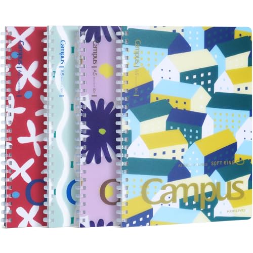 Cahiers à spirales Kokuyo Sou Sou A5 avec anneaux souples