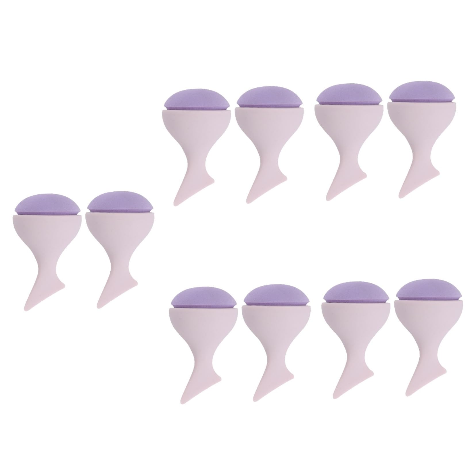FRCOLOR 10piezas Esponjas De Maquillaje Mermaid Para Seco y Húmedo De Diseño De Para Aplicación De Polvo Facial Tipo De