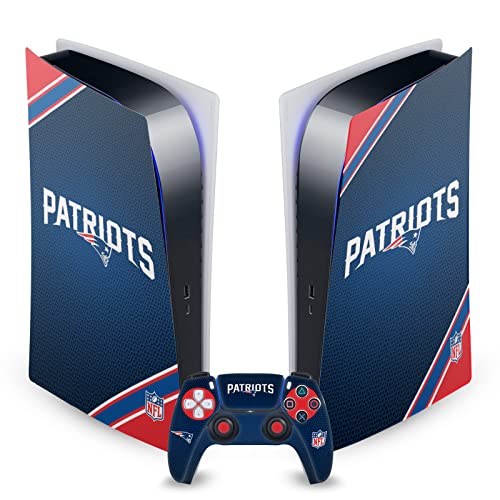 Skin vinyle PS5 Digital contre rayures motif NFL New England Patriots avec skin manette