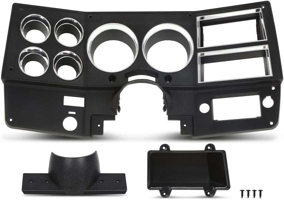 G-PLUS Dash Bezel W/A/C W/Lower Column Cover W/BOX Compatible with Chevy GMC Truck Blazer Suburban 1981-1983,14023004 Black