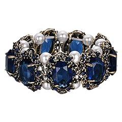 Navy Blue Antique-Gold-Tone