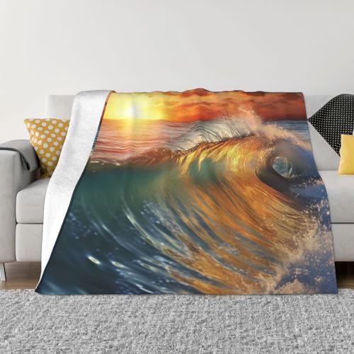 Couverture pelucheuse océan 203x152 cm double face douce - 2