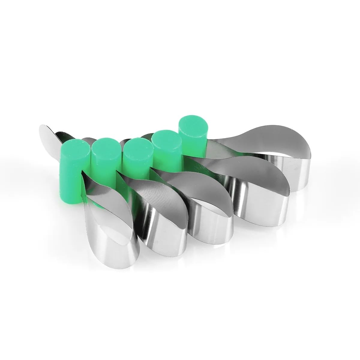 100 Piezas de Hoja de moldeo Dental, Perfil de sección Transversal de ortodoncia, Matriz metálica, Material Dental de poliéster(100pcs Green)