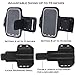 i2 Gear Cell Phone Armband Case for iPhone X, 8, 7, 6, 6S, SE, Galaxy S9, S8, S7, Medium Sizes with Adjustable Arm Strap & Key Holder - Black