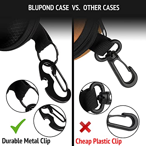 Image of BLUPOND Sunglasses Case Semi Hard EVA Shell with Metal Hanging Hook Belt Clip Sun Glasses Storage