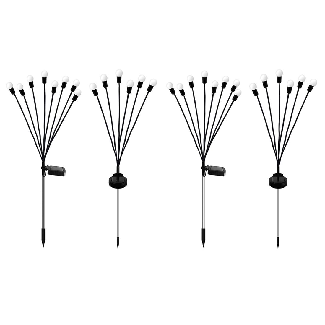 Vjsujehgy 4 Pack Solar Garden Lights, Solar Lights Outdoor, Firefly Light for Patio,Yard Pathway Decoration, Warm White Lights
