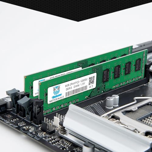 Image of [DDR3 8GB] 8GB 2RX8 PC3-12800U 11-12 RAM, 8 GB DDR3 1600 240 PIN Desktop Memory, DDR3 1600MHZ UDIMM SDRAM 1.5V CL11 Non-ECC PC