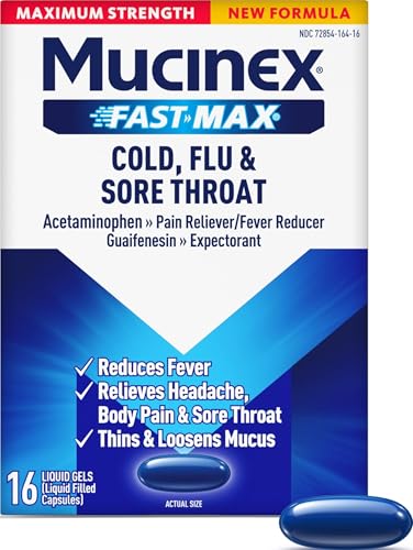 Mucinex Fast-Max Maximum Strength Cold, Flu & Sore Throat