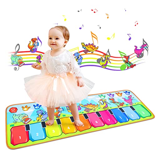 Love&Mini Musical Mat, 43.3" Dinosaur Animal Keyboard Touch Dance Play Blanket Toy Mat Baby Toys For 1+ Year Old Girls And Boys Gifts #TOP26