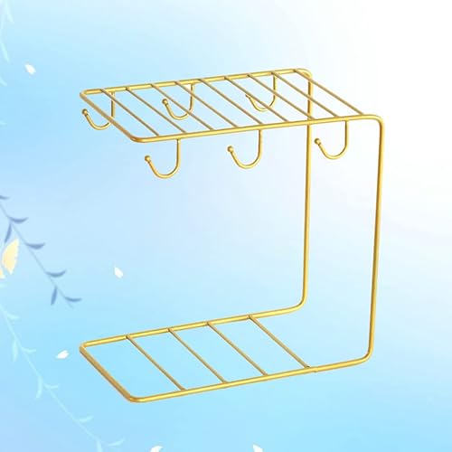 Miniatura 8 de Luxshiny Soporte de metal para taza de árbol para mostrador 6 ganchos organizador de tazas de café soporte para tazas de café organizador de platos