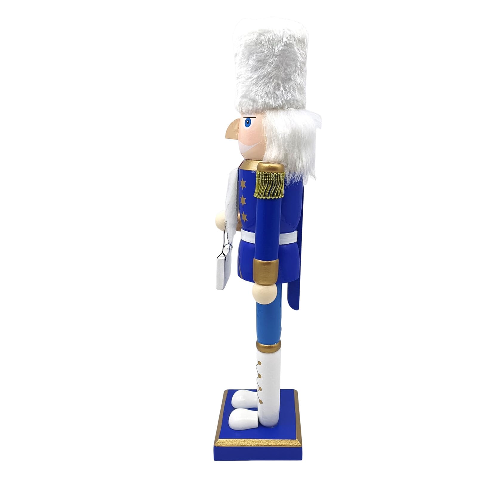 Cascanueces de Madera Tradicional para Hanukkah Figura Soldado Azul y de 38 CM Decoración Navideña para Mesa y Estantería Adorno Coleccionable Festivo Judío