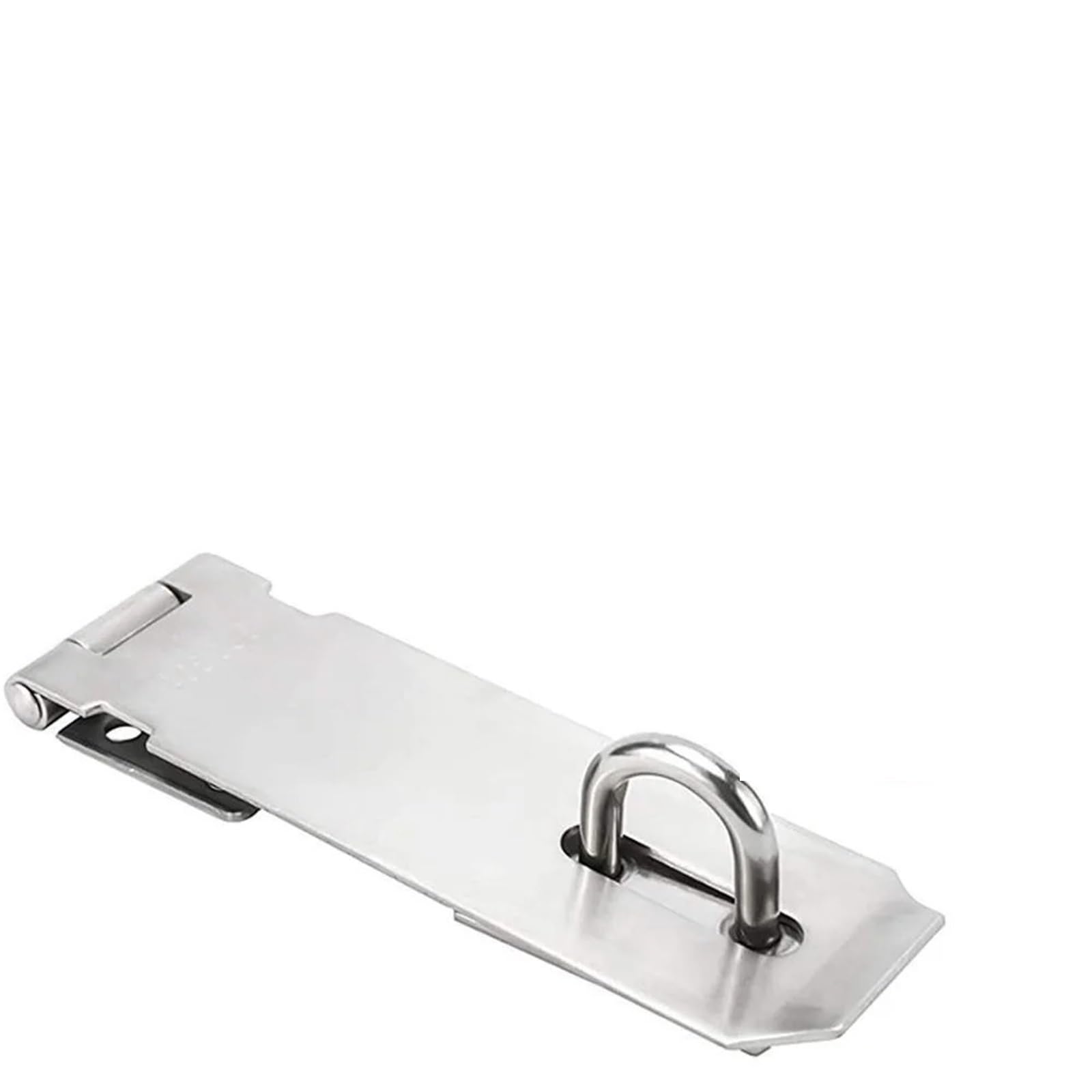 Mqfbnnp One Color Stainless Steel Buckle Lock Household Stainless Steel Burglar-Proof Gate Bolt Padlock Hasp Door Clasp Lock Shed Latch(Large-Flat)