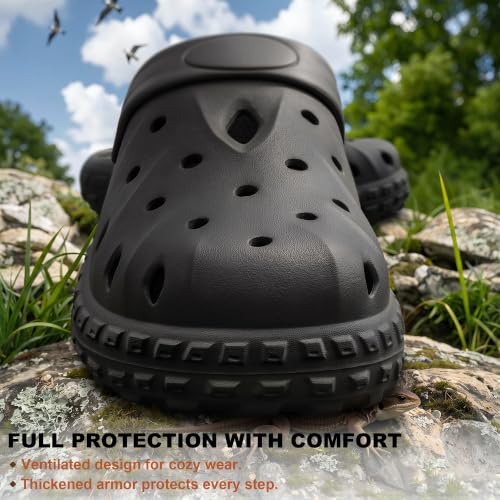 Image of KEMISANT Cushioned Clogs Mules for Men Garden Beach Water Fun-Lightweight | EVA Cushioned Footbed| Arch Support | Slip-resistant | Unisex