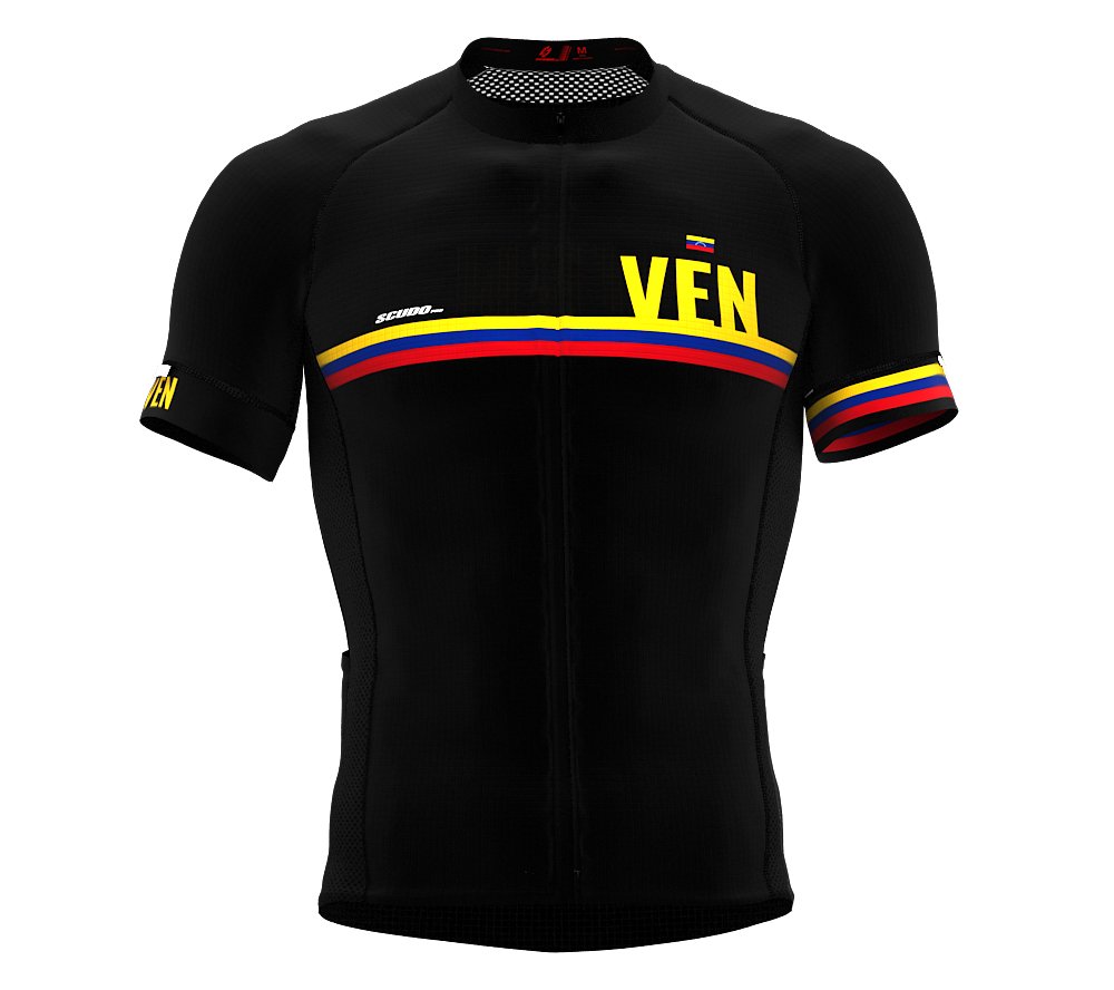 Venezuela Black Code Short Sleeve Cycling PRO Jersey for Women - Size Large