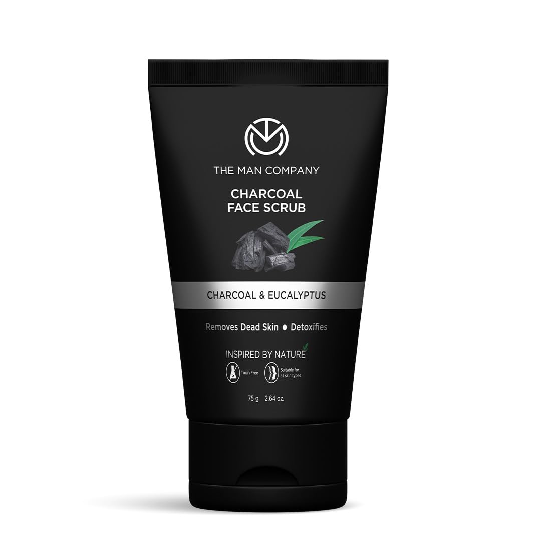 The Man Company Charcoal Tan Removal Face Scrub for Glowing Skin | Anti Acne, Blackhead Remover for Oily Skin, 75 Gm