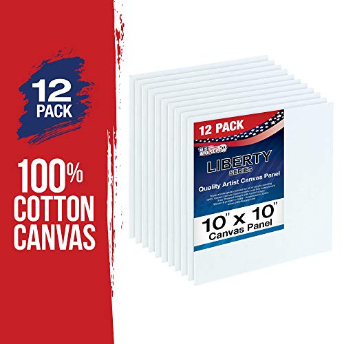 Us Art Supply 10 X 10 Inch Professional Artist Quality Acid Free Canvas Panel Boards For Painting 12-Pack (1 Full Case Of 12 Single Canvas Board Panels) #TOP1
