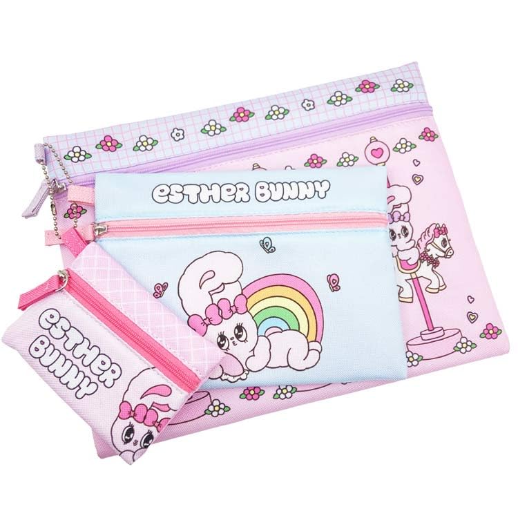 Amazon｜マリモクラフト エスターバニー 3連ポーチ [大]約W270×H210mm