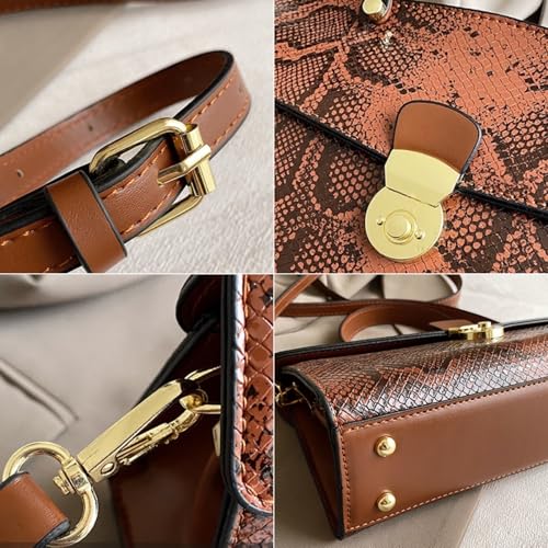 Bolso de mano retro para mujer con diseño de serpiente IAMUHI miniatura 4