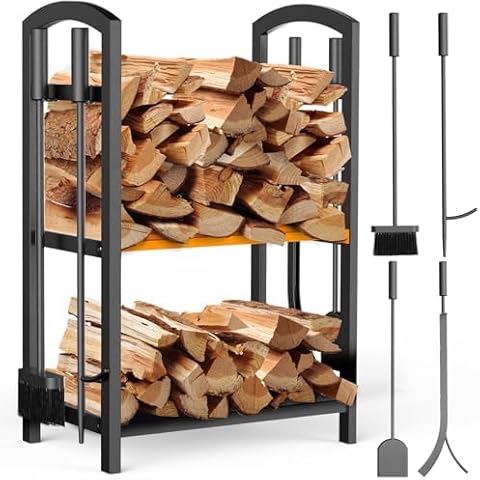 Meoligr Double-Layer Firewood Rack Cover