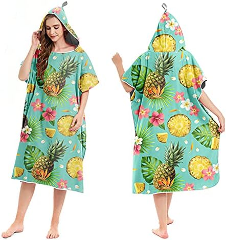 Surf Poncho Handtuch Mit Kapuze - Schnelltrocknend Für Strand & Sport