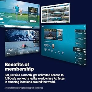 Hydrow Pro Rowing Machine with Immersive 22" HD Rotating Screen - Stows Upright | Live and On-Demand at-Home Workouts, Membership Required Hydrow Pro Rowing Machine with Immersive 22 HD Rotating Screen Stows Upright Live and On Demand at Home Workouts Membership Required