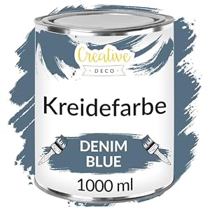 Creative Deco Jeans Blau Kreidefarbe 1000ml