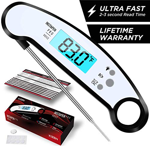 Kizen Instapen Pro Instant Read Meat Thermometer - Best Waterproof Thermometer with Talking