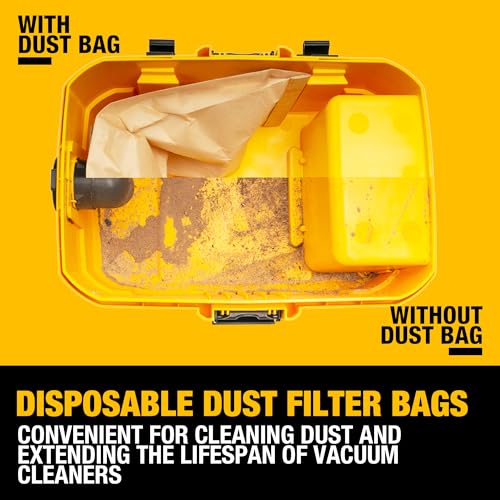 3 Pack DEWALT Dust Bag DXVA25-4040, for 4 Gallon Wet/Dry Vacuum, Disposable Filter Bag Compatible with DEWALT DXV04T - image 5