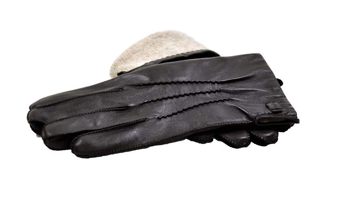 MoDA Mr. New York Men's Luxury Genuine Wool Lining Leather Driving Gloves