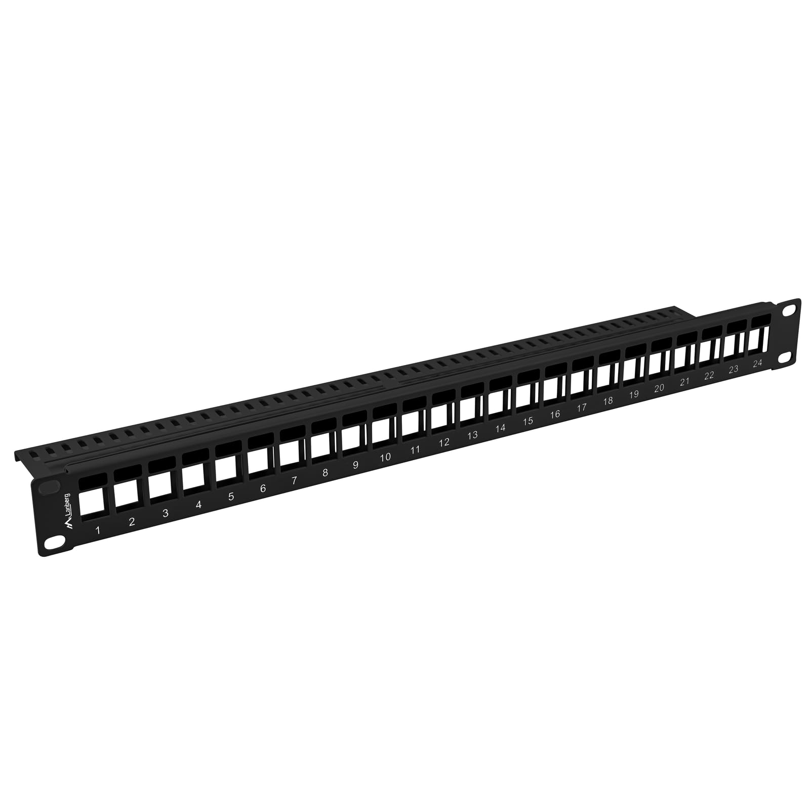 Lanberg Keystone Patch Panel 19'', 24 Port 1U, Black