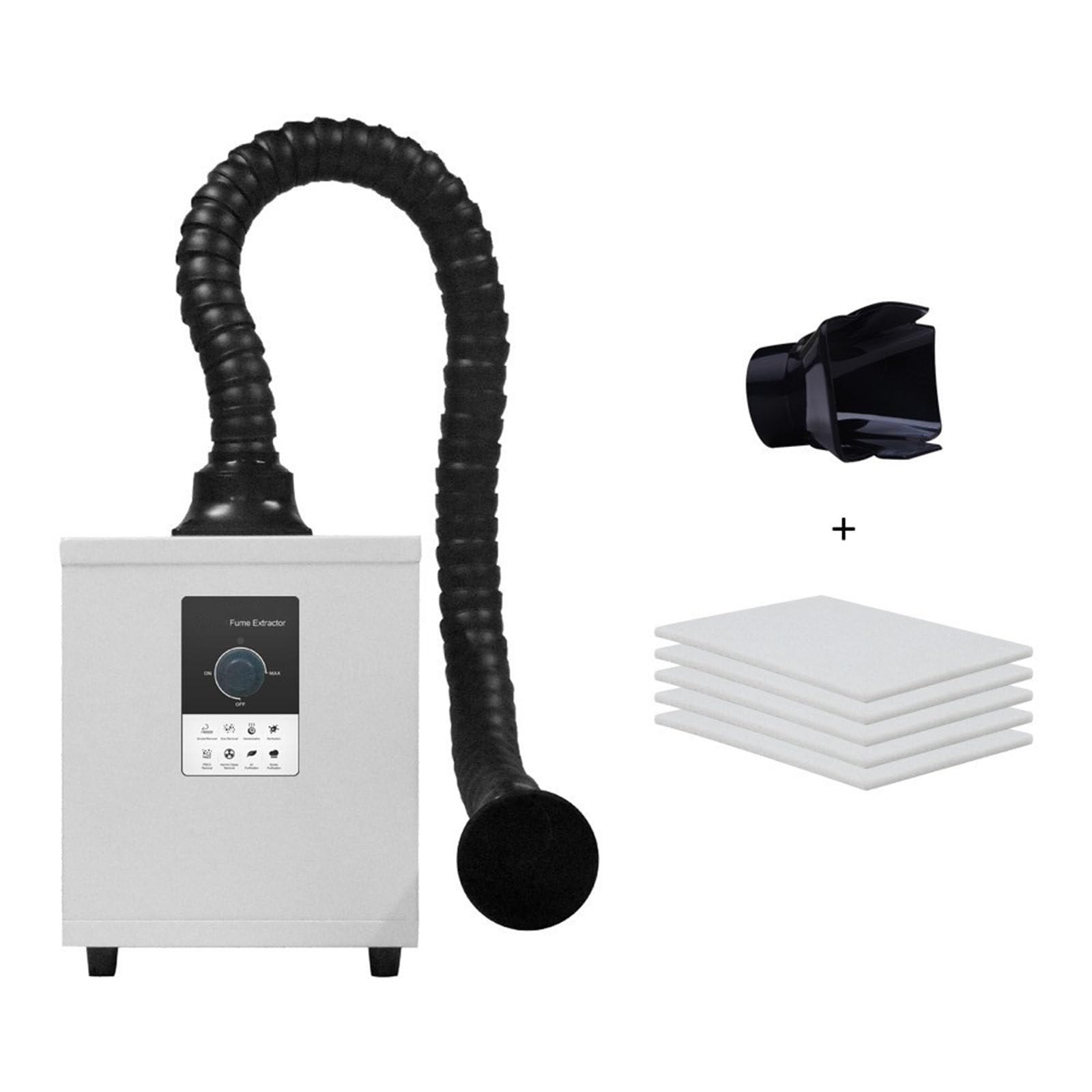 ZMJGLL Welding Fume Extractor - Solder Fume Purifier with Triple Filtration,Strong Suction Power,Low Noise for Effective Soldering and Welding,Effective Fume Extraction (Black)