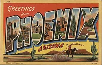 Greetings From Phoenix Arizona Phoenix AZ Original Antique Postcard at ...