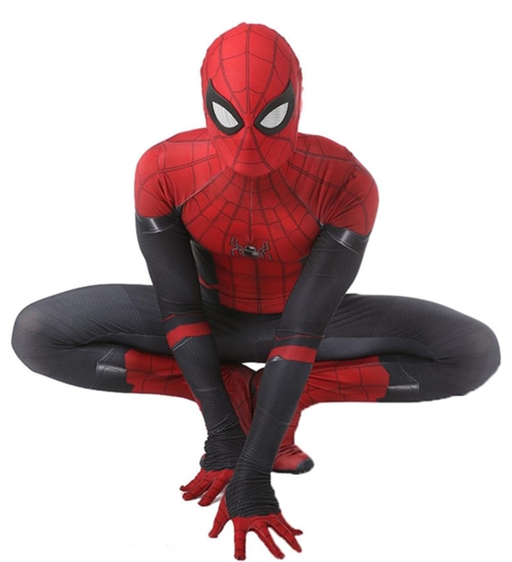 Halloween Bodysuit Jumpsuit Costume Cosplay Onesie Suit Zentai Outfit with Mask Dress Up Pretend Play